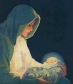 Mary with Jesus in Swaddling Clothes